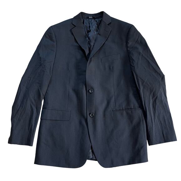 Marc Anthony 100% Wool Blazer Men's Size 44 Regular Black Suit Coat Sport Jacket - Picture 2 of 6